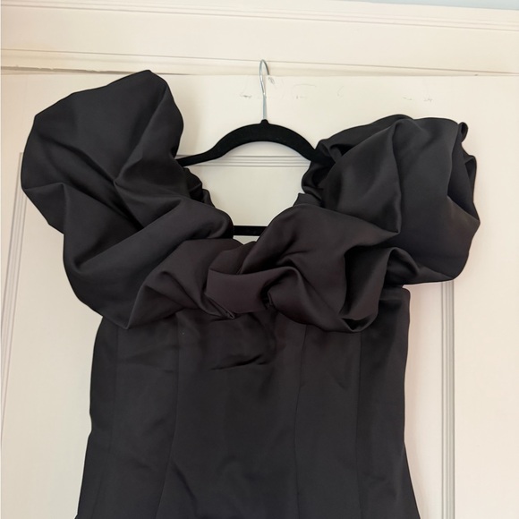 Fashion Nova Dresses & Skirts - Fashion Nova Black Strapless Dress with Dramatic Sculpted Ruffle 1980s prom styl